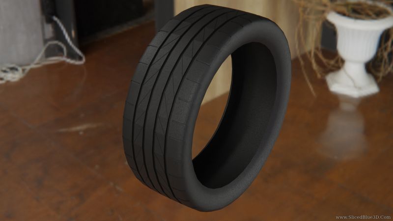 A black car tire