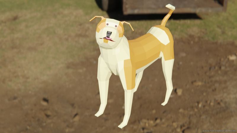 A white and brown dog