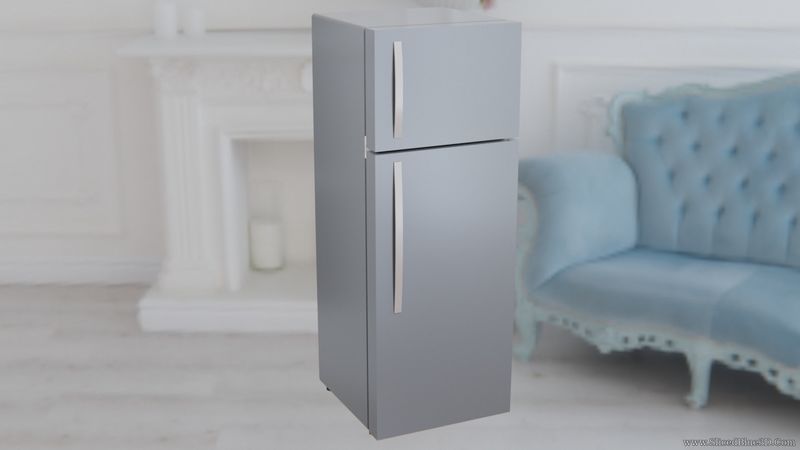 A gray fridge